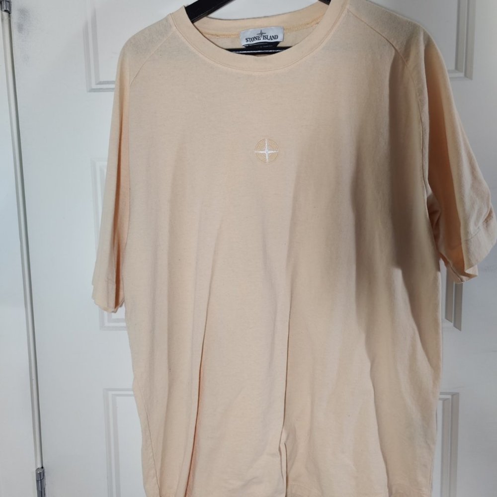 Stone Island Embroidered Compass in Salmon XL